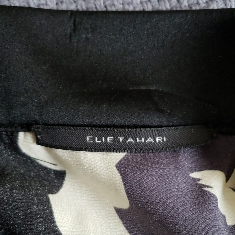 ElleTahari print silk top - Picture 2 of 3